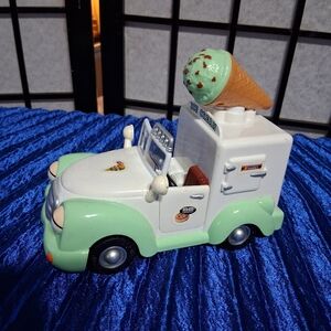 Chevron Cars Summer Scoop. Mint and White Ice Cream Truck Toy